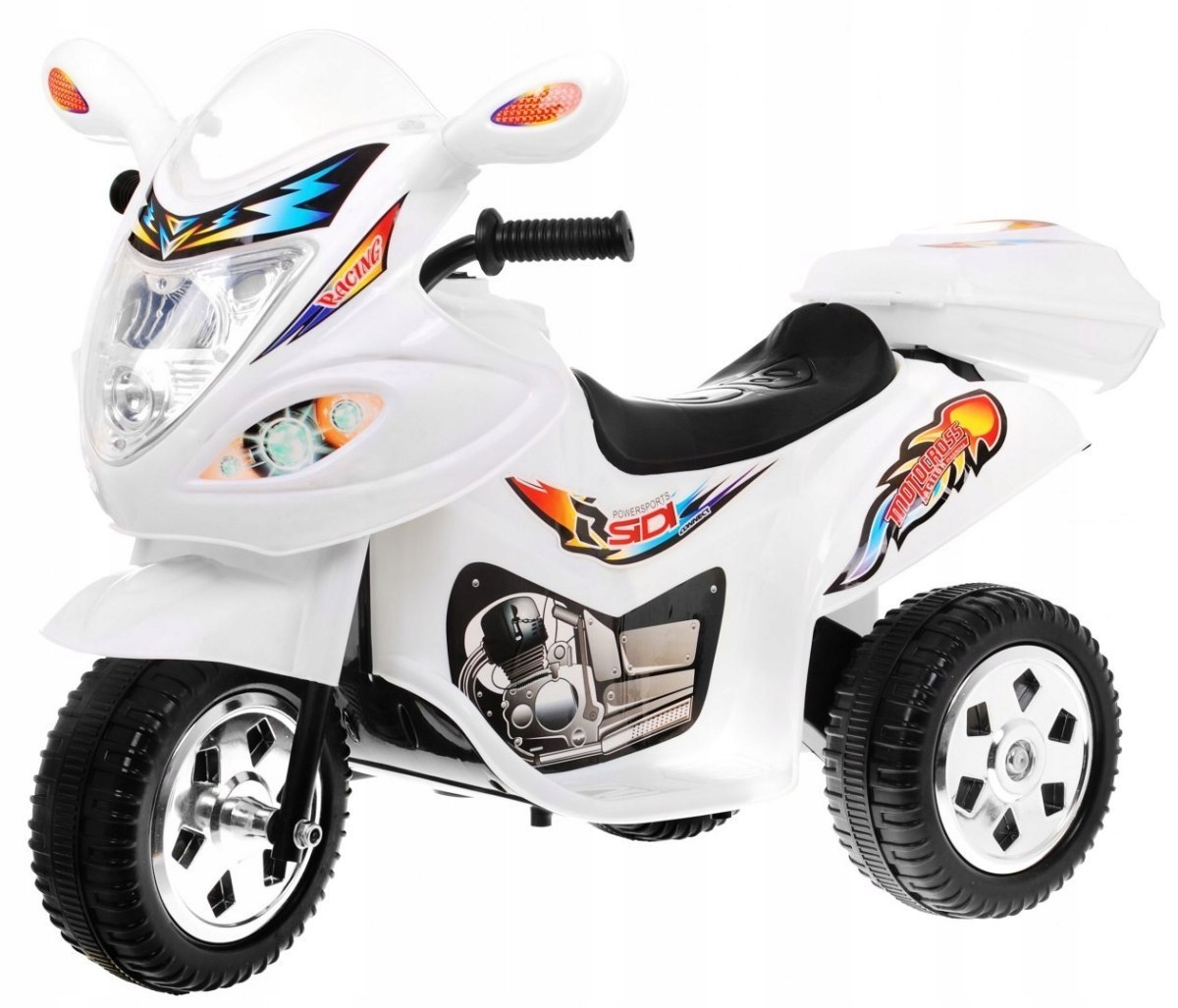 Motorek Trójkołowy Bjx- 088 elektryczny dla najmłodszych Biały Ramiz
