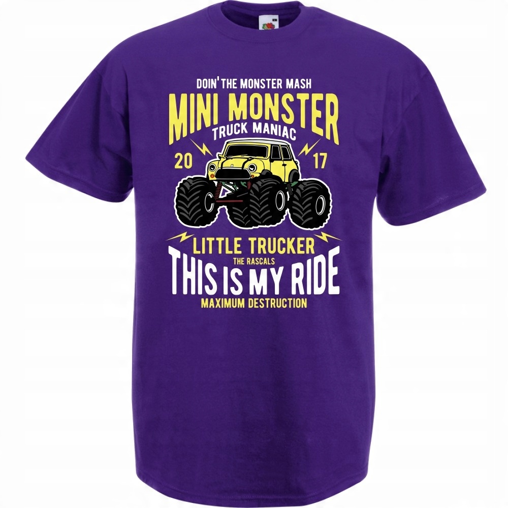 

Koszulka monster truck jeep samochód L fioletowa