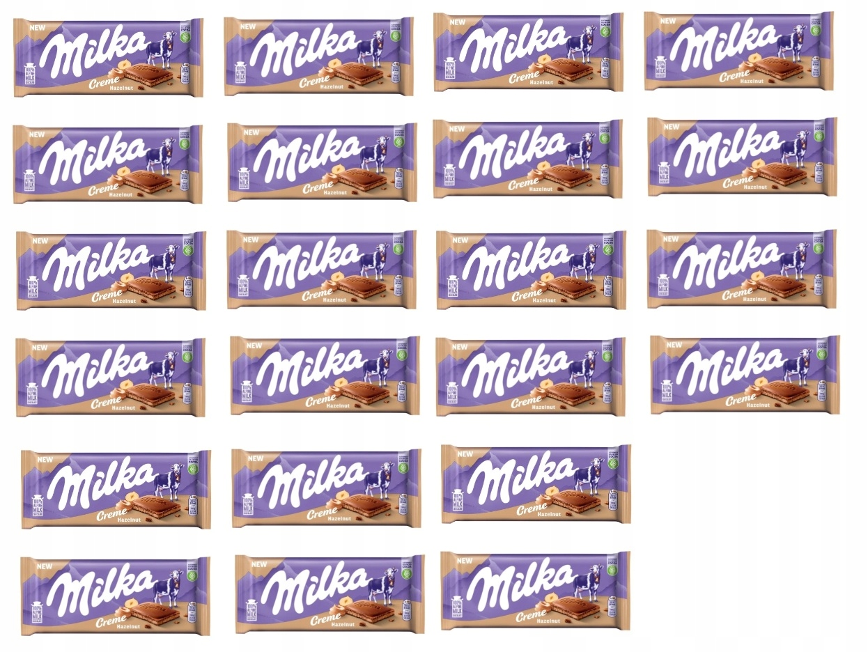 22 x 85 g Milka Hazelnut Creme čokoláda ořechový krém Karton