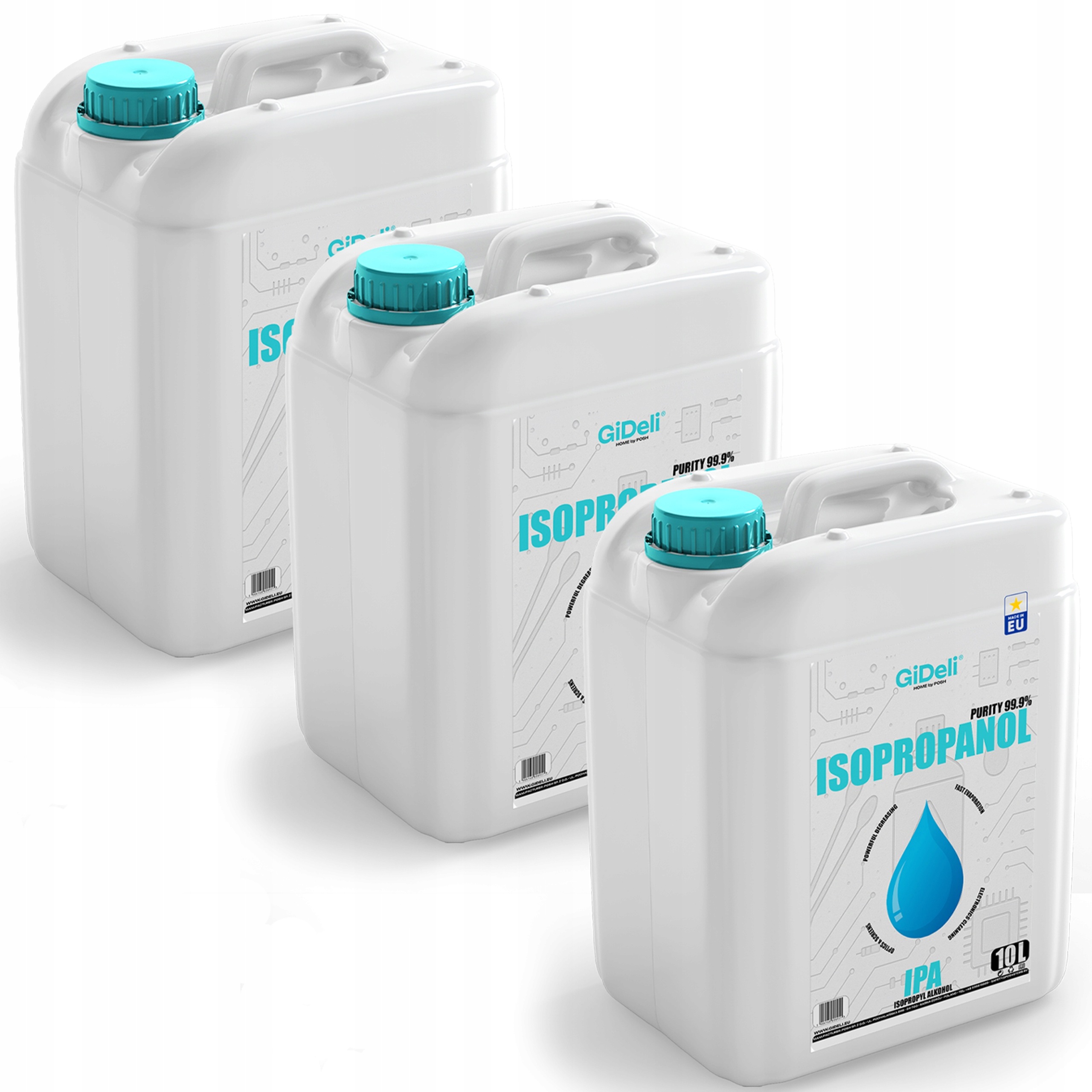 Izopropylalkohol 3x 10L GiDeli Ipa Izopropanol 99,9%