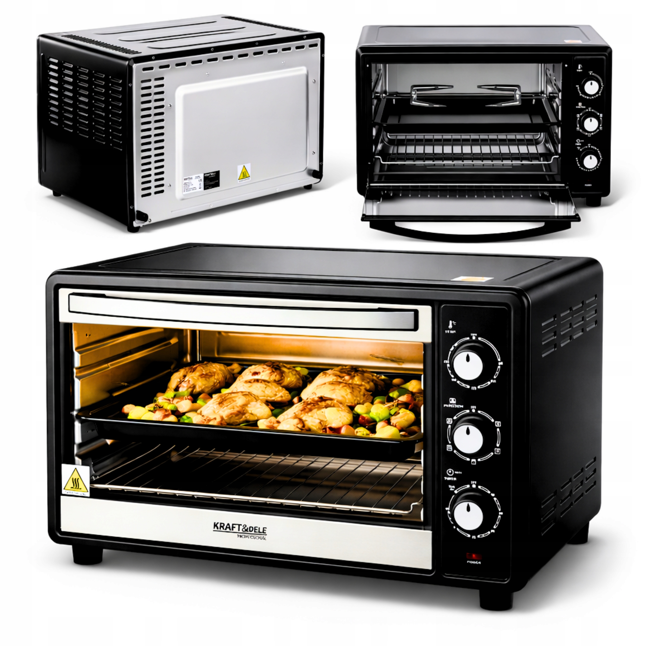 Piekarnik Elektryczny 45L Termoobieg Rożno Grill Mini Piekarnik Kuchenka