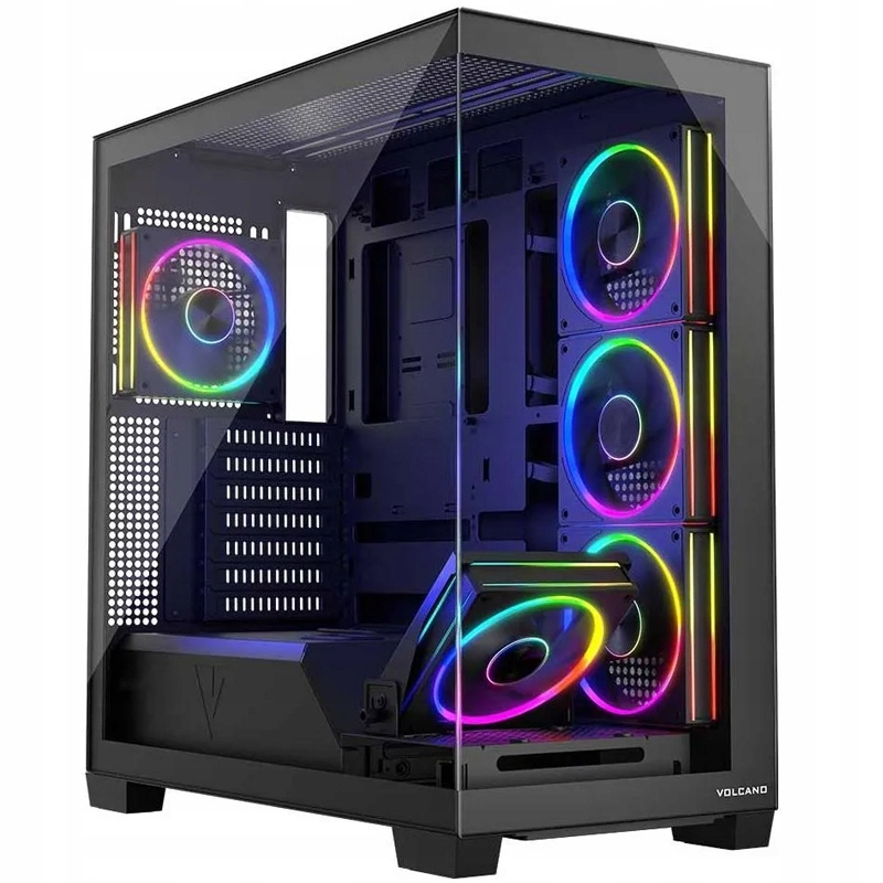 Gamingowa obudowa komputerowa MODECOM Volcano Stellar ARGB 5F MIDI czarna