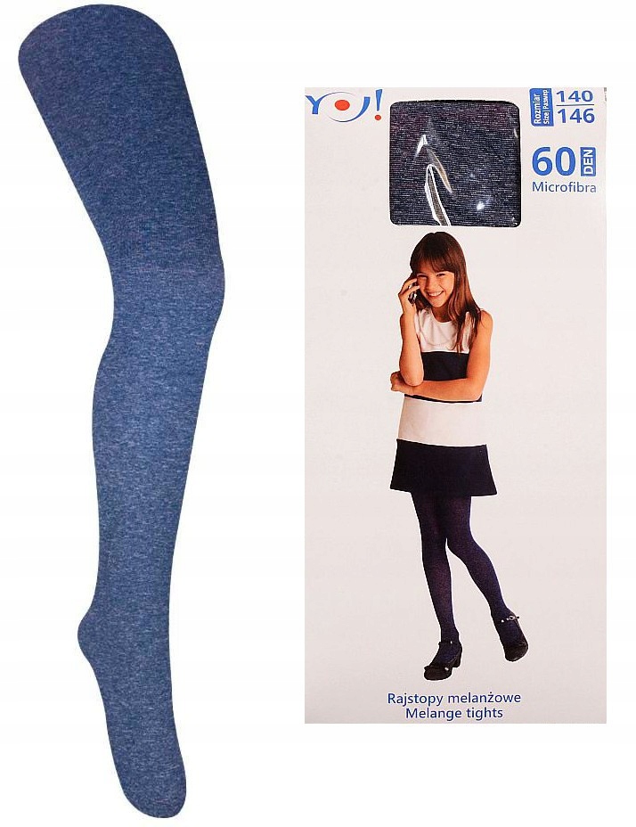 YO! RAJSTOPY MICROFIBRA MELANŻ 60DEN 152/158 X65