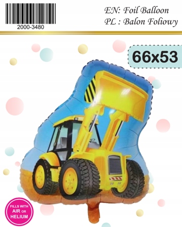 Balon Foliowy Koparka (66cm*53cm)