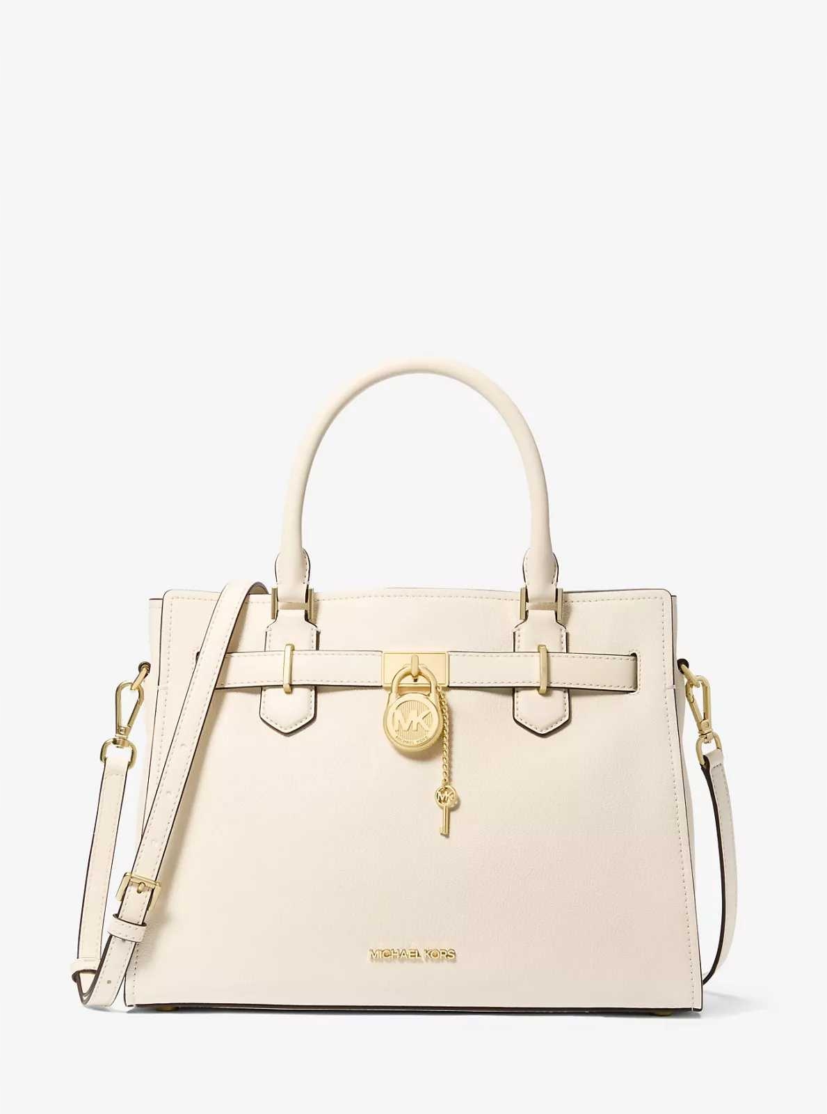 Michael Kors dámská kožená kabelka Hamilton světlá