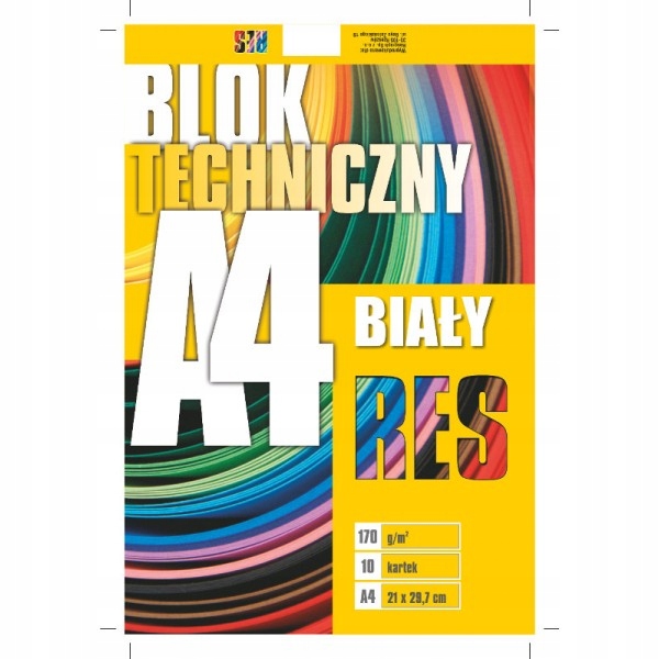 

Blok Techniczny A4 szkolny 10 kartek Biały