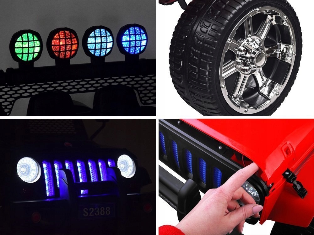 Auto na akumulator JEEP DRIFTER 4x4 EVA Pilot LED Długość pojazdu 123 cm