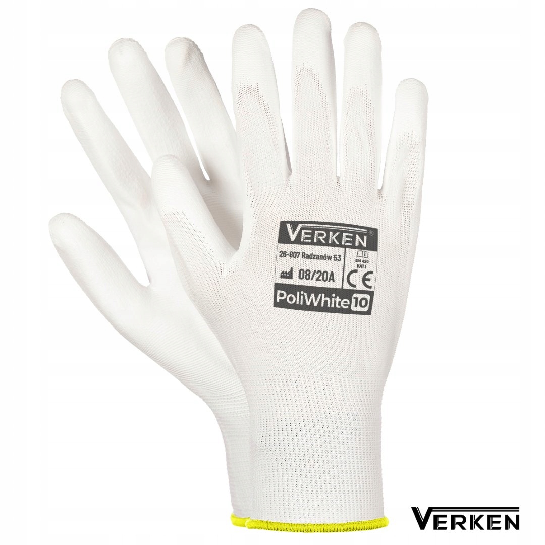 RĘKAWICZKI POLIESTROWE POWLEKANE POLIURETANEM R. 8