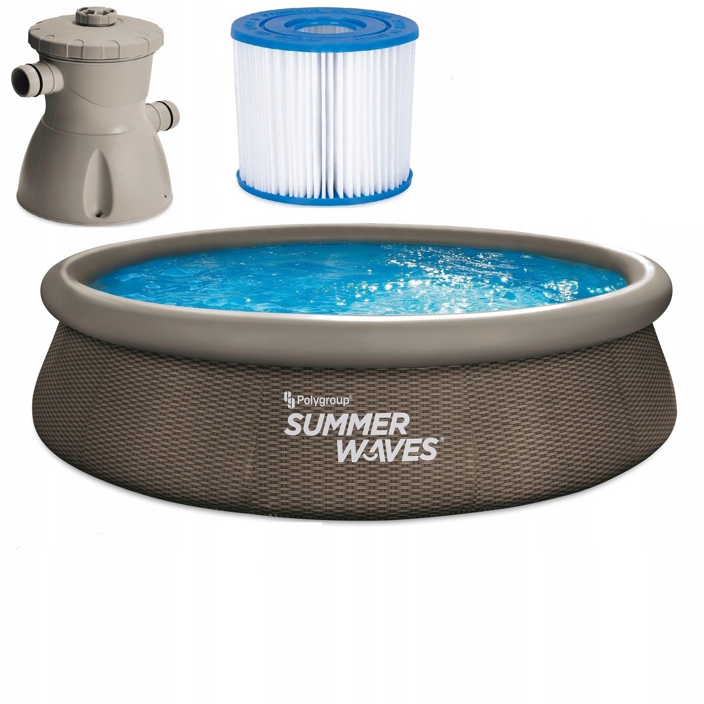 BASEN ROZPOROWY OGRODOWY 366x76 POMPA