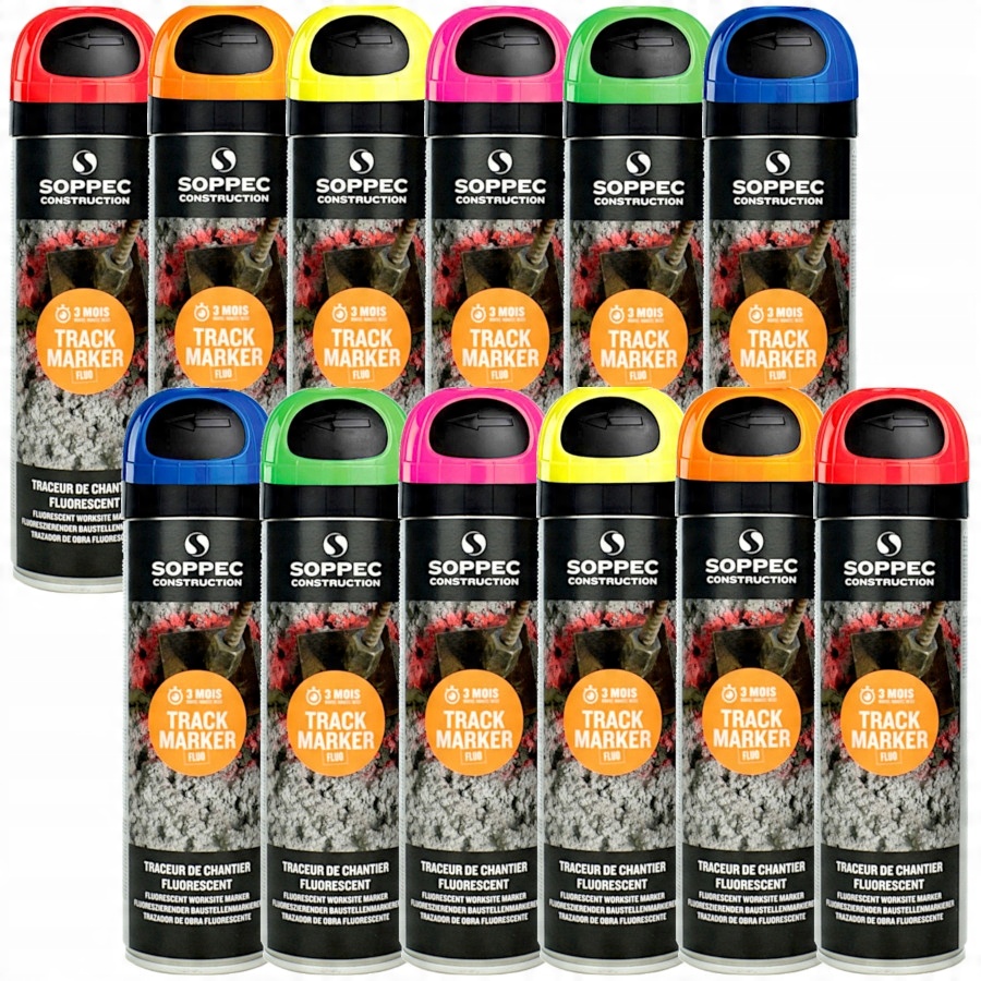 

Farba Geodezyjna Spray Soppec Track Marker 12szt