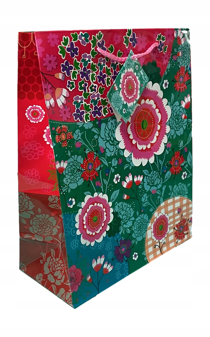 Ozdobná taška na Dárek, béžová, velká, 26 x 32 cm, 12 ks