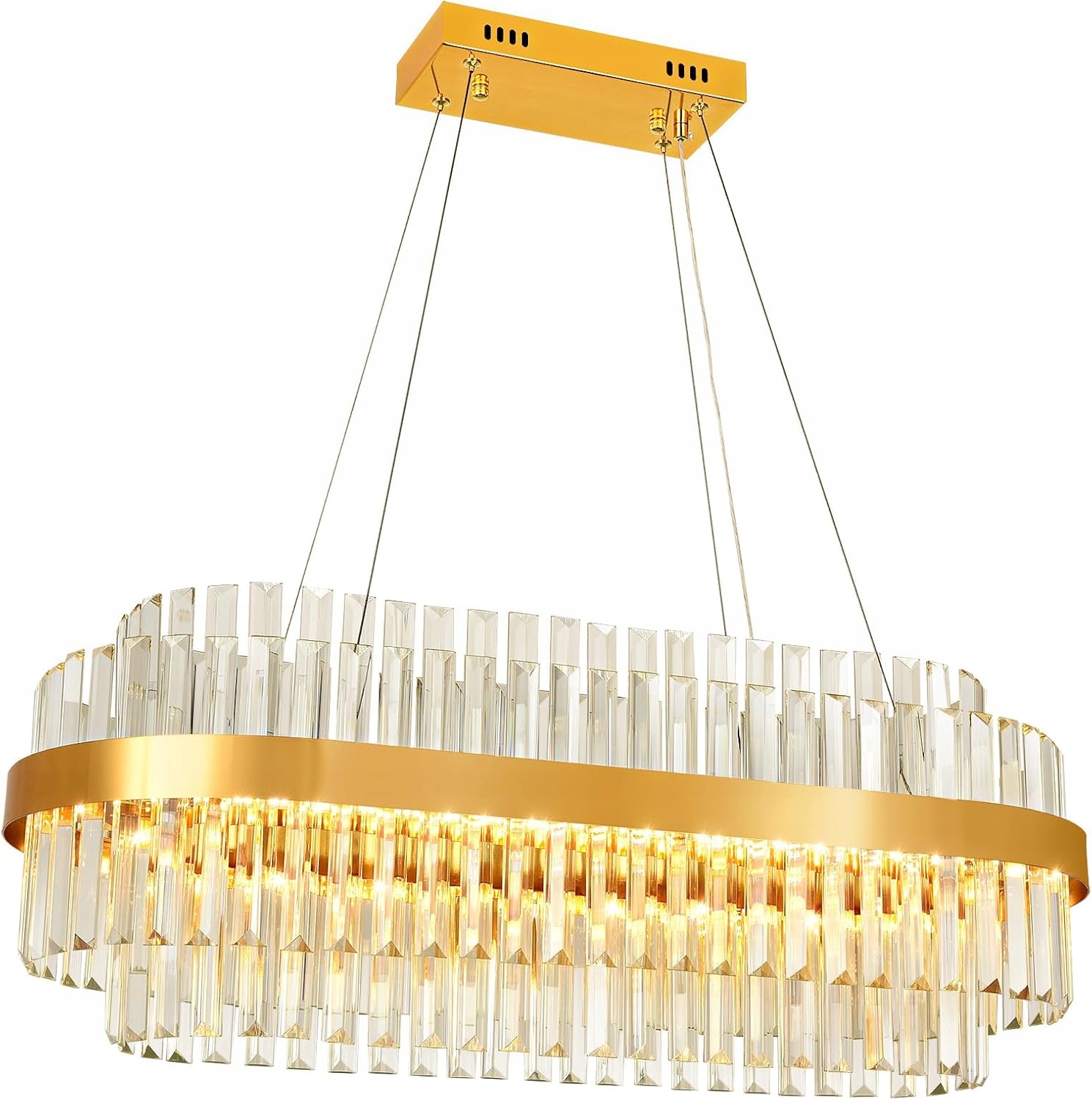 Led Závěsná Stropní Lampa, Křišťálová, Moderní Lustr, Osvětlení