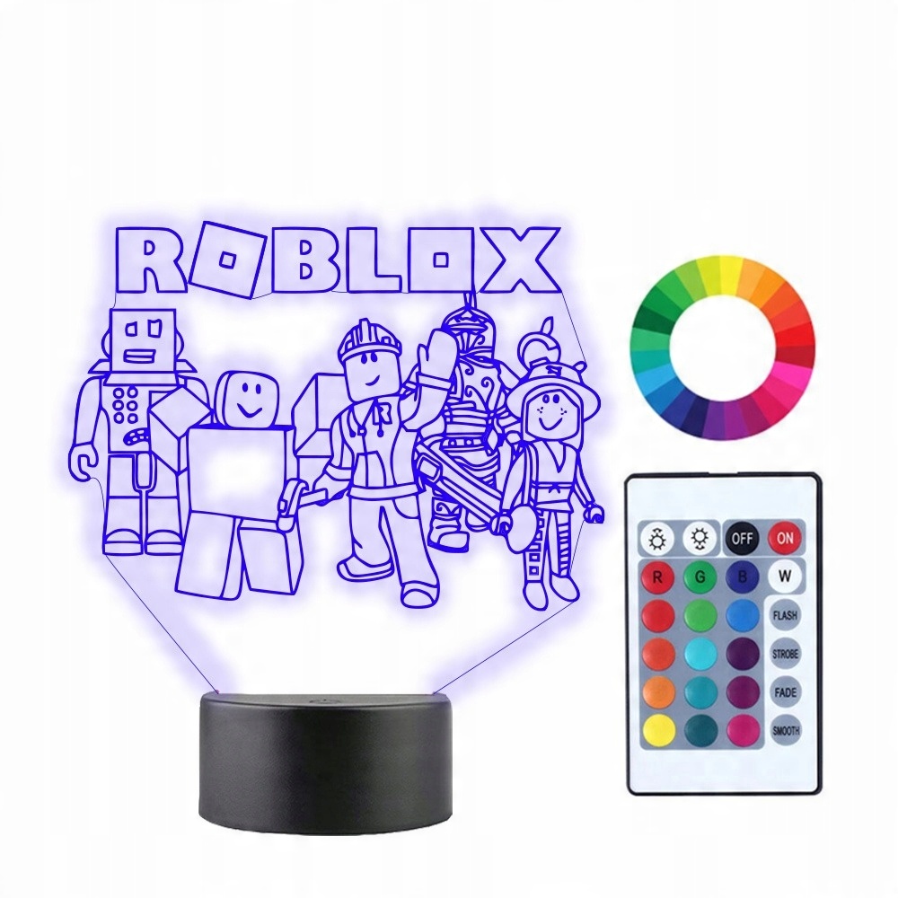 

Lampka Nocna 3D Led Gra Roblox Postacie Imię Grawe