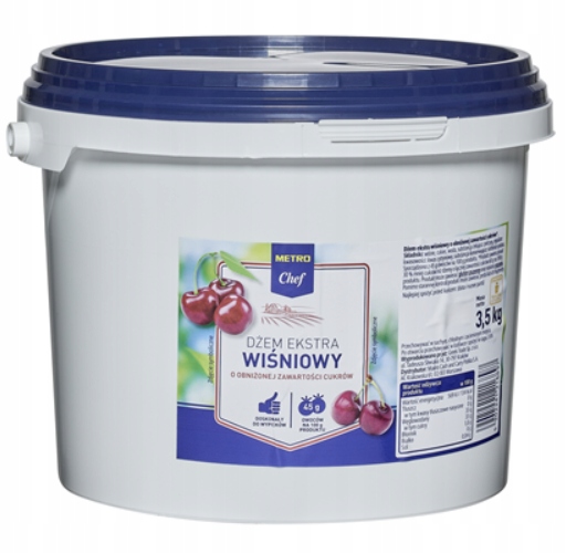Metro Chef Extra třešňový džem se sníženým obsahem cukrů 3,5 kg