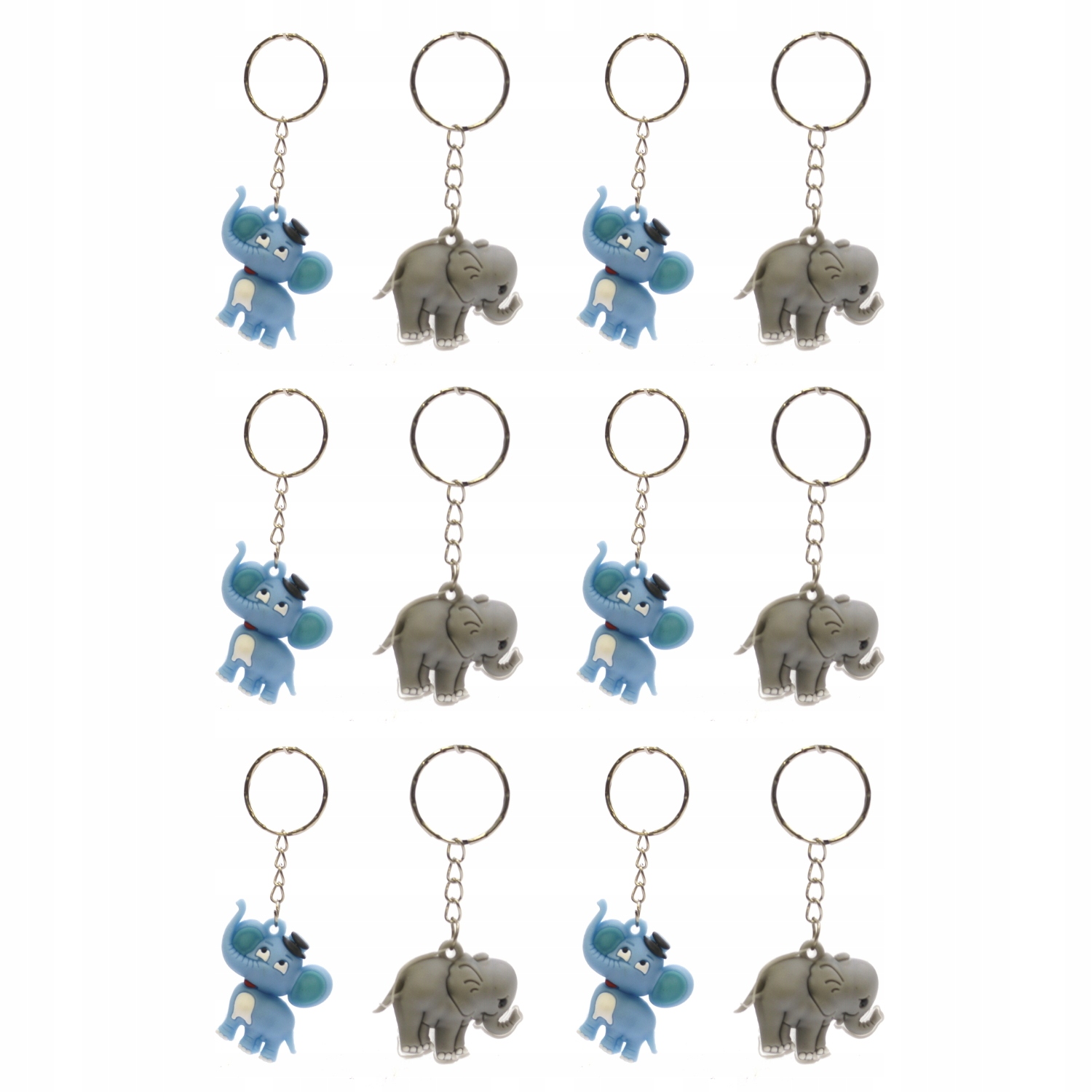 

Brelok Słonik słoń gumowy Zestaw 12szt Breloczek