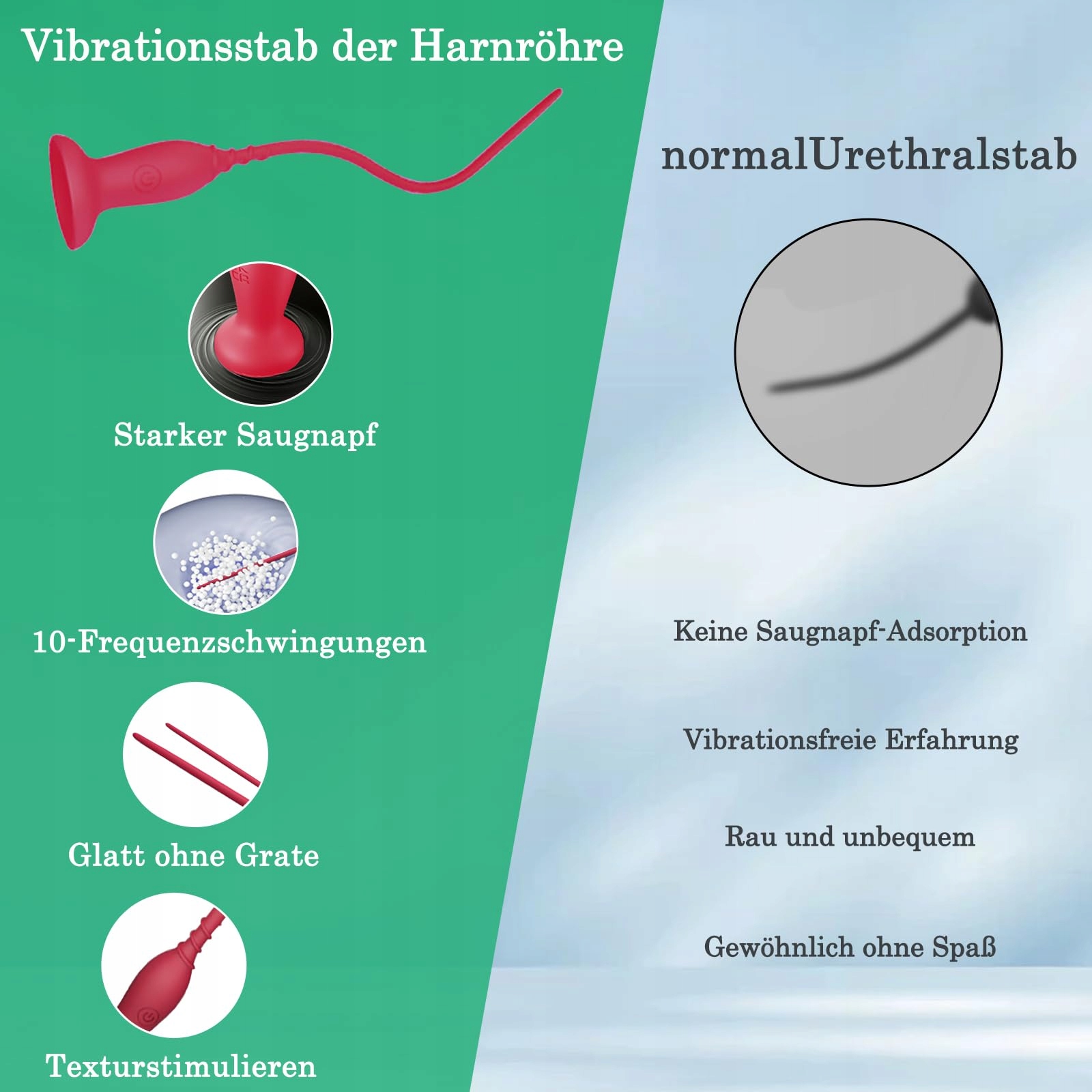 BDSMYEE Wibrator Silikonowy z 10 Trybami Wibracji Stymulacja Prostaty — miniatura 4