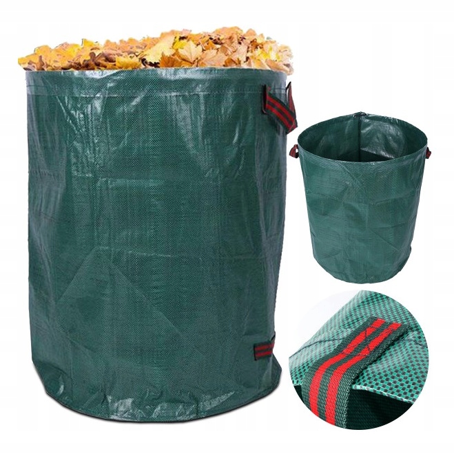 KOSZ TORBA OGRODOWA NA LIŚCIE TRAWĘ ŚMIECI POJEMNIK WOREK UNIWERSALNY DUŻY