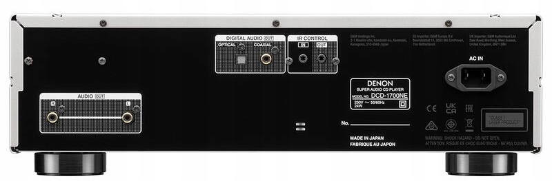 ODTWARZACZ PŁYT CD/SACD DENON DCD-1700NE SILVER Kolor srebrny