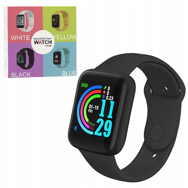 Smartwatch MACARON Polskie Menu KROKOMIERZ TĘTNO ALERTY Bluetooth Marka inna