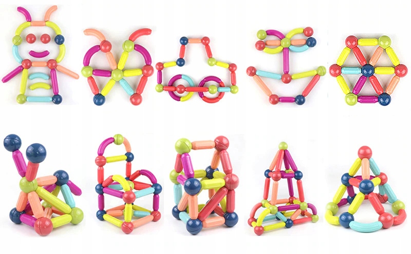 KLOCKI MAGNETYCZNE EDUKACYJNE MAGNETIC STICKS 84 EAN (GTIN) 5410464310211