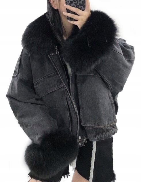 

Kurtka Jeansowa Z Futerkiem Katana Futerko Miś L