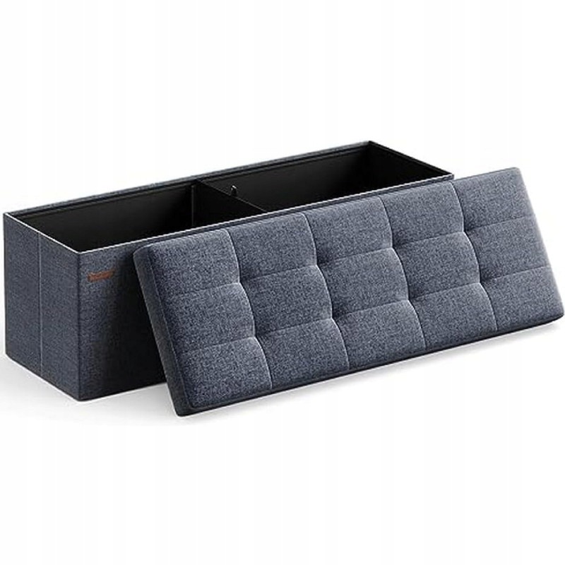 Úložný taburet LSF077Q01V2, 110 x 38 x 38 cm, nosnost 300 kg, džínová modrá