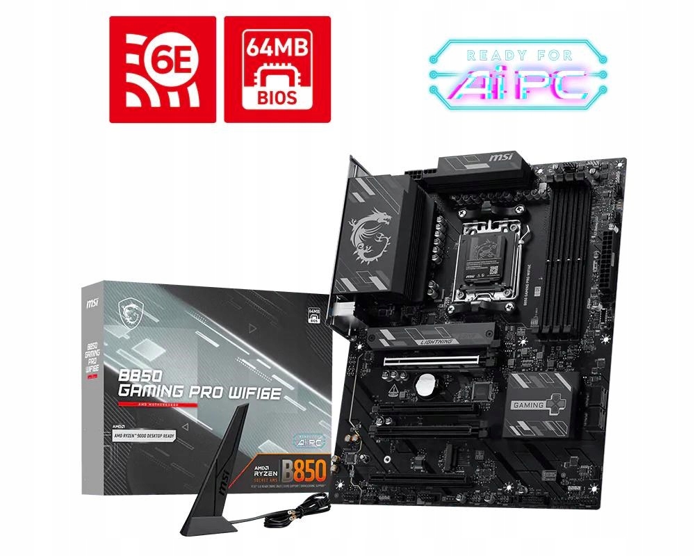Msi Mb Sc AM5 B850 Gaming Pro WIFI6E, Amd B850, 4xDDR5, WiFi, 1xHDMI,…