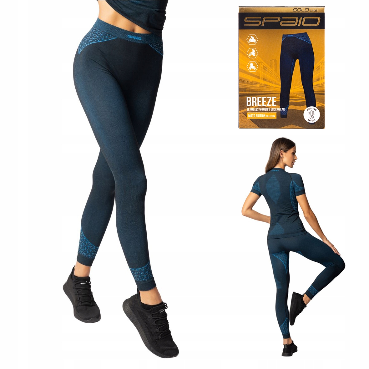 Kalhoty moto termoaktivní legíny Spaio Breeze na léto dámské L