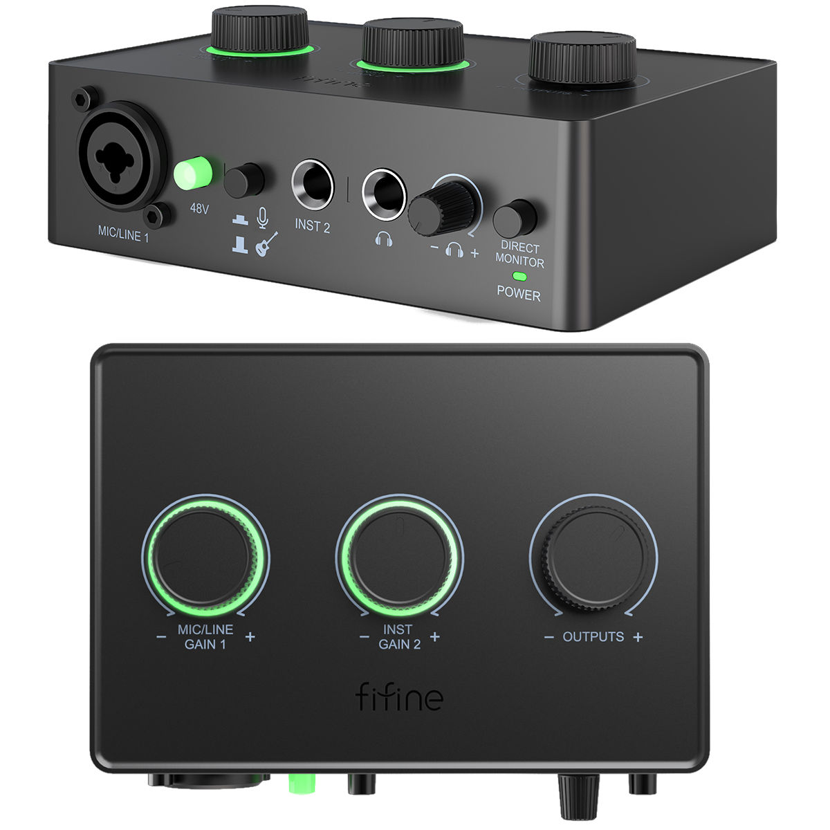 FIFINE AMPLI1 MIKSER AUDIO INTERFEJS XLR PHANTOM +48V DO MIKROFONU