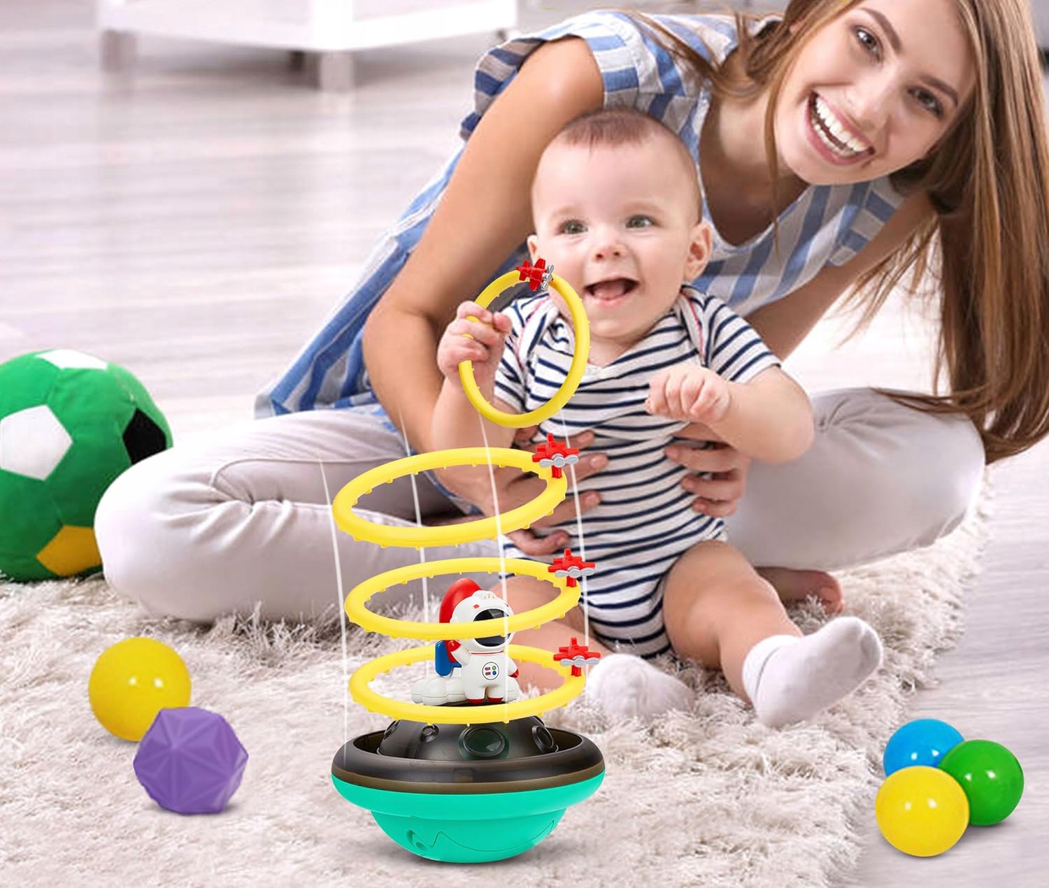 FONTANNA LED do KĄPIELI ASTRONAUTA LAMPKA MUZYKA ZABAWKA do WANNY Wieloryb Bohater brak