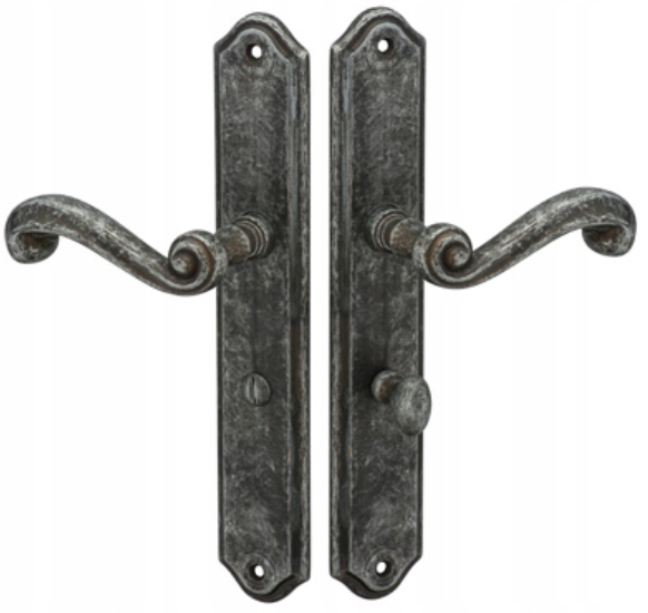 Kľučka na štítku Tupai 704-47, Wc zámok, starožitné striebro