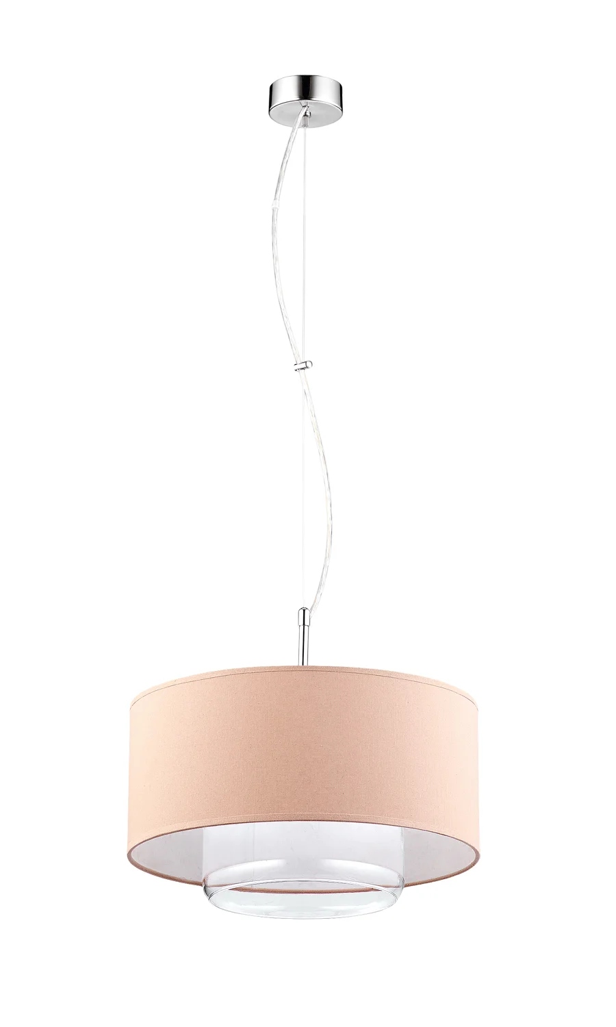 Jupiter Aveo Závesná sklenená lampa E27 15W cappuccino