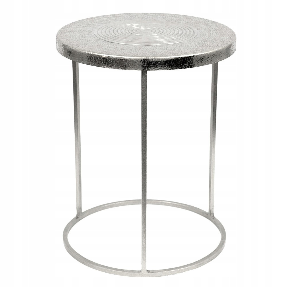 Kovový Stolík Strieborný 49x36 cm Podnos So Stojanom 50
