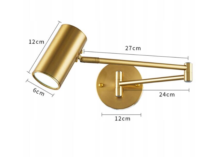 Regulowana huśtawka długie ramię LED kinkiet Producent bez marki