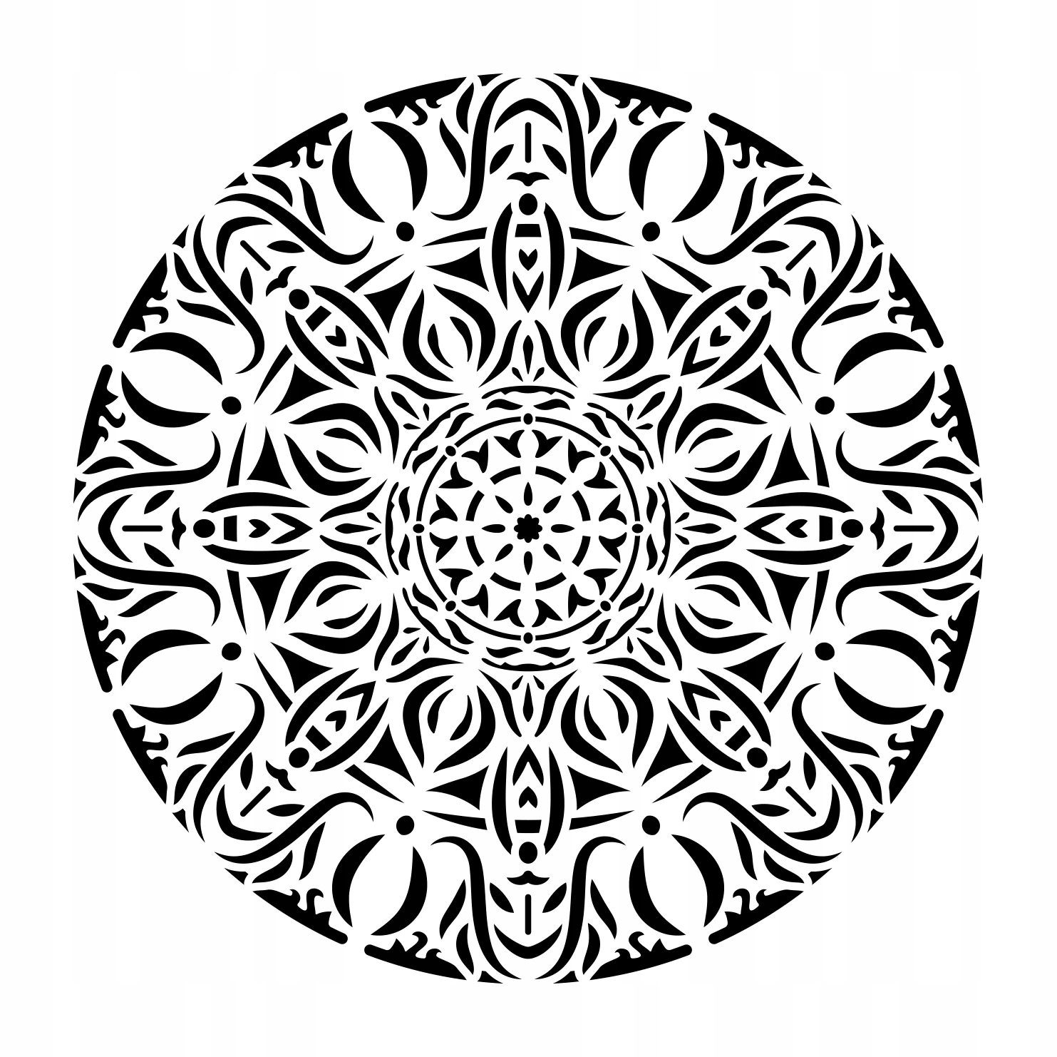 Mandala Rango - szablon malarski / do tynków 53 x 53 cm