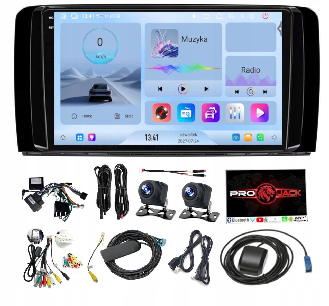 Rádio Navigace Android Carplay Bt Mercedes R Třída 2006-2014 4GB 64GB Sim