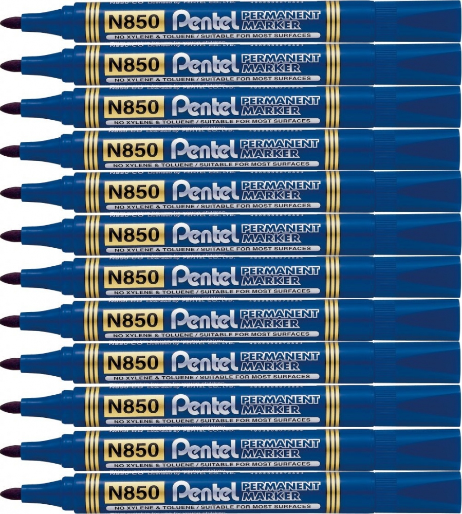 

Marker niebieski permanentny Pentel N850 x 12