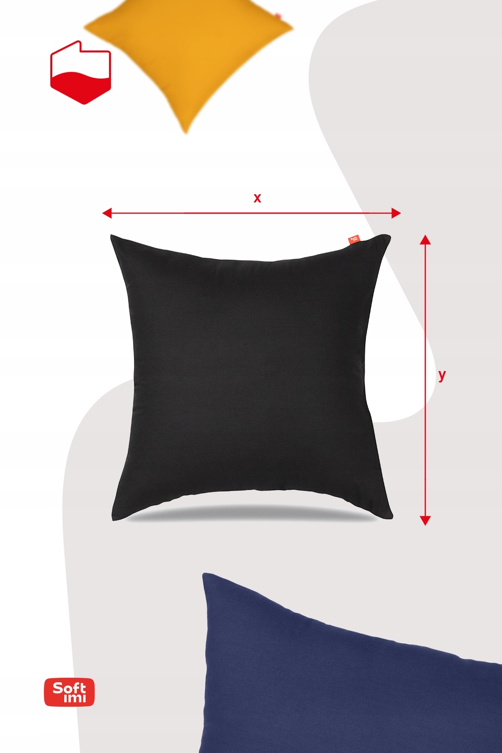 POSZEWKA NA PODUSZKĘ 40X40cm JASIEK BAWEŁNA 100% OZDOBNA BAWEŁNIANA POLSKA Marka Softimi