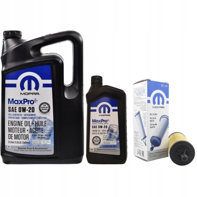 Mopar Maxpro+ 0W20 Sada Chrysler Jeep Dodge