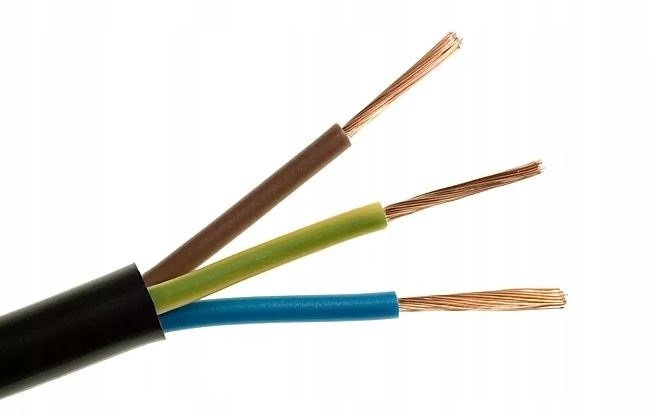 

Przewód giętki H03VV-F (omy) 3x1 żo czarny 25m