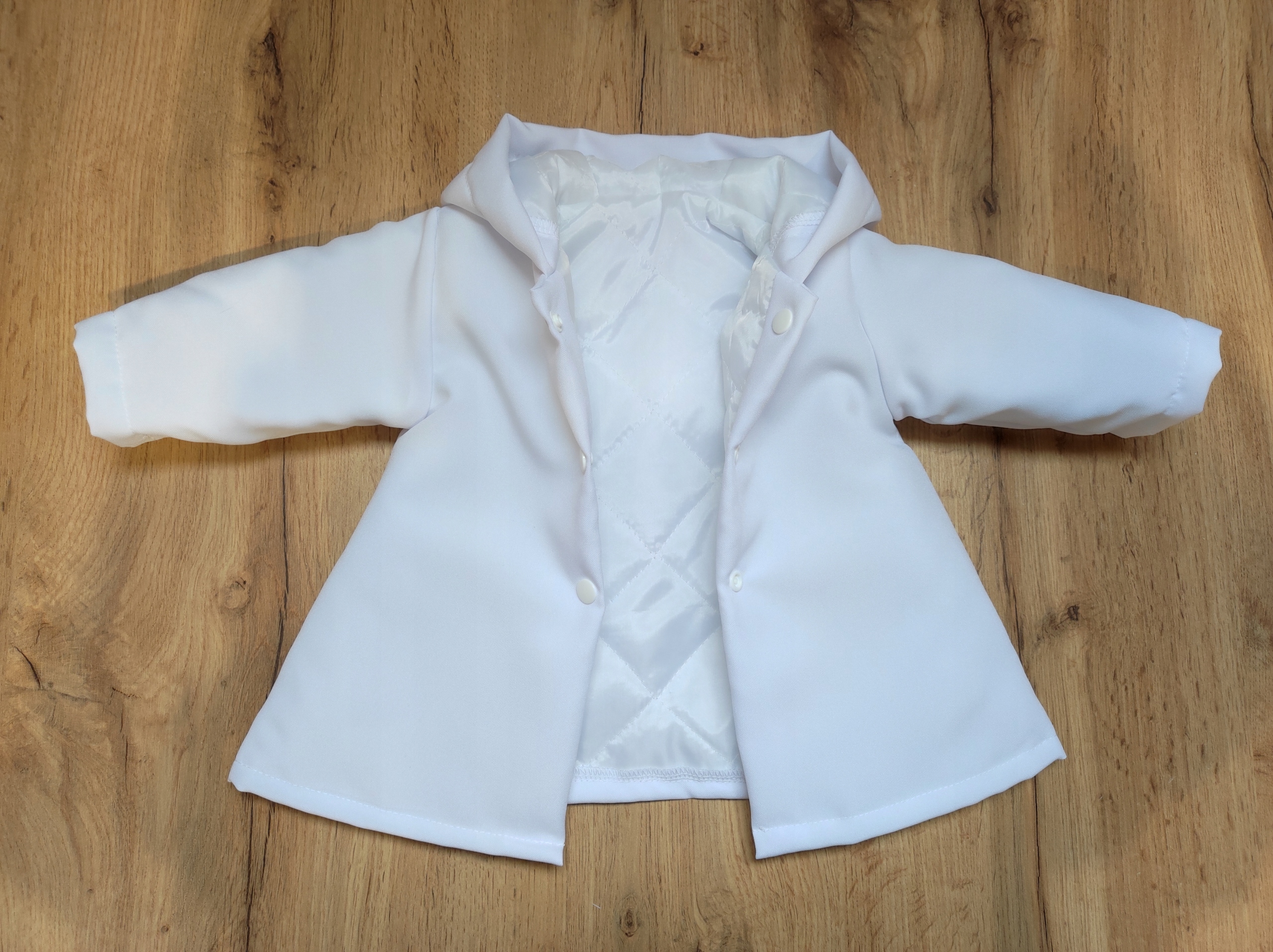 KELLO - Śliczny komplet 3 cz. 62 cm chrzest BIAŁY lub ECRU Kolor biały