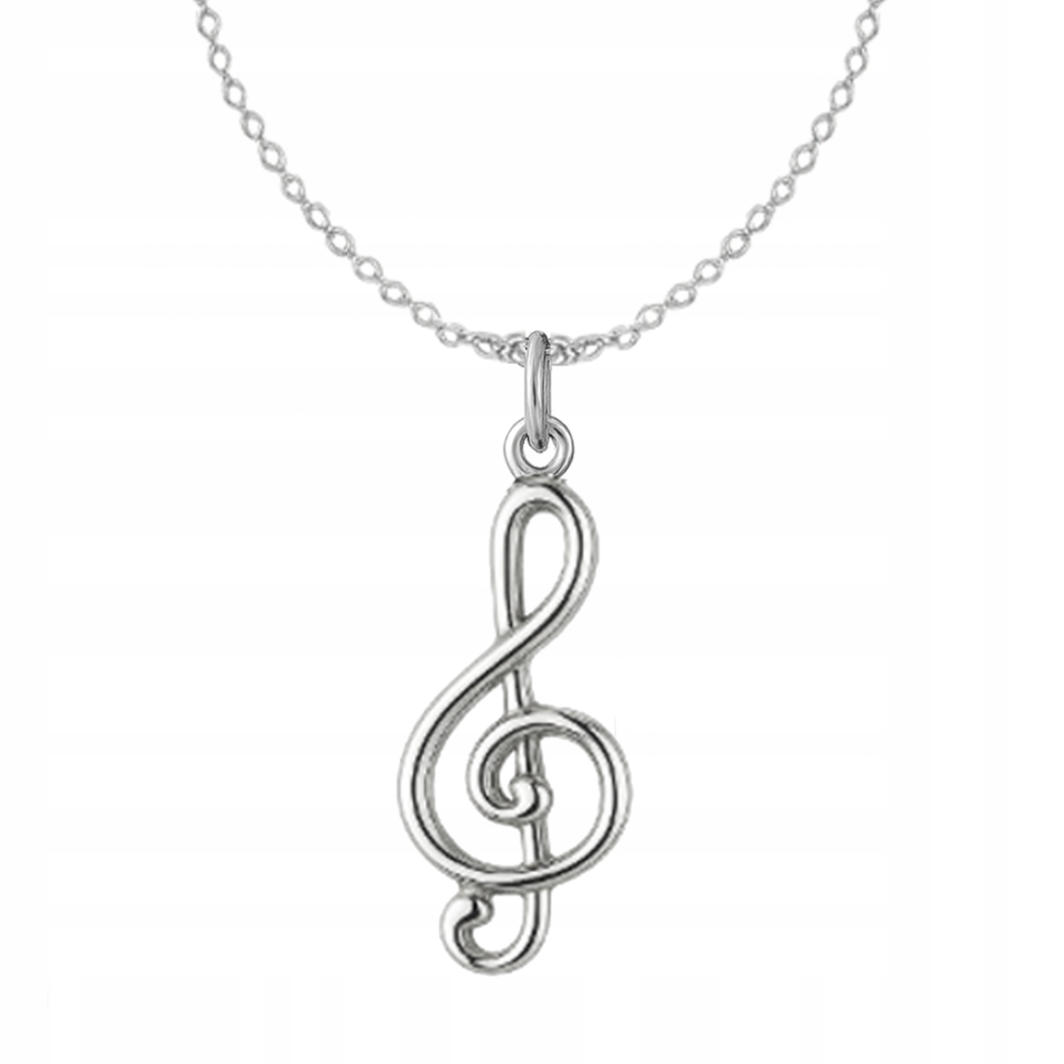 Stříbrný náhrdelník Notička Houslový klíč Dárek pro hudebníka Stříbro 925