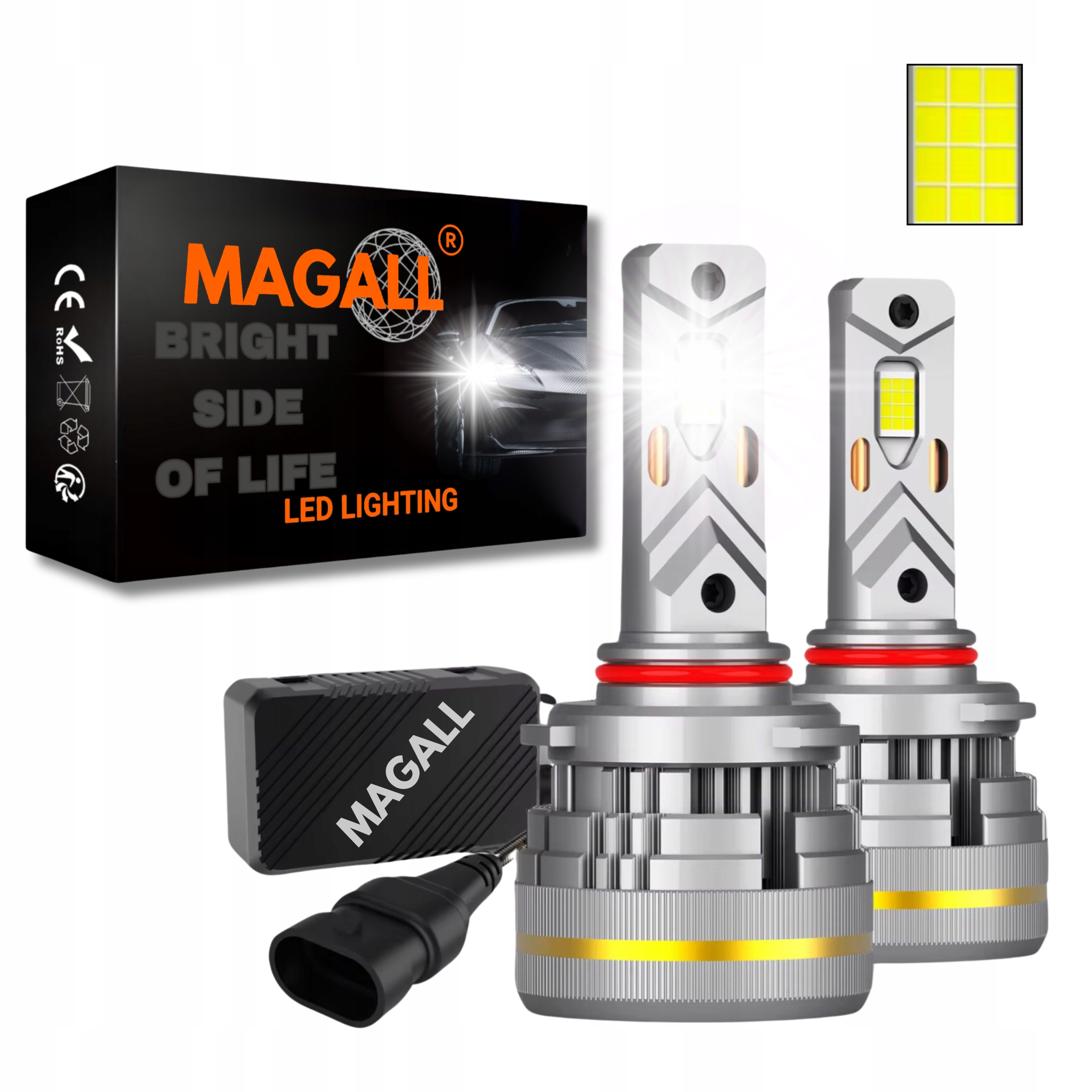 Žiarovky HB3 Led Canbus Magall Lucifer Veľmi Silné Svetlo 48000LM 200W