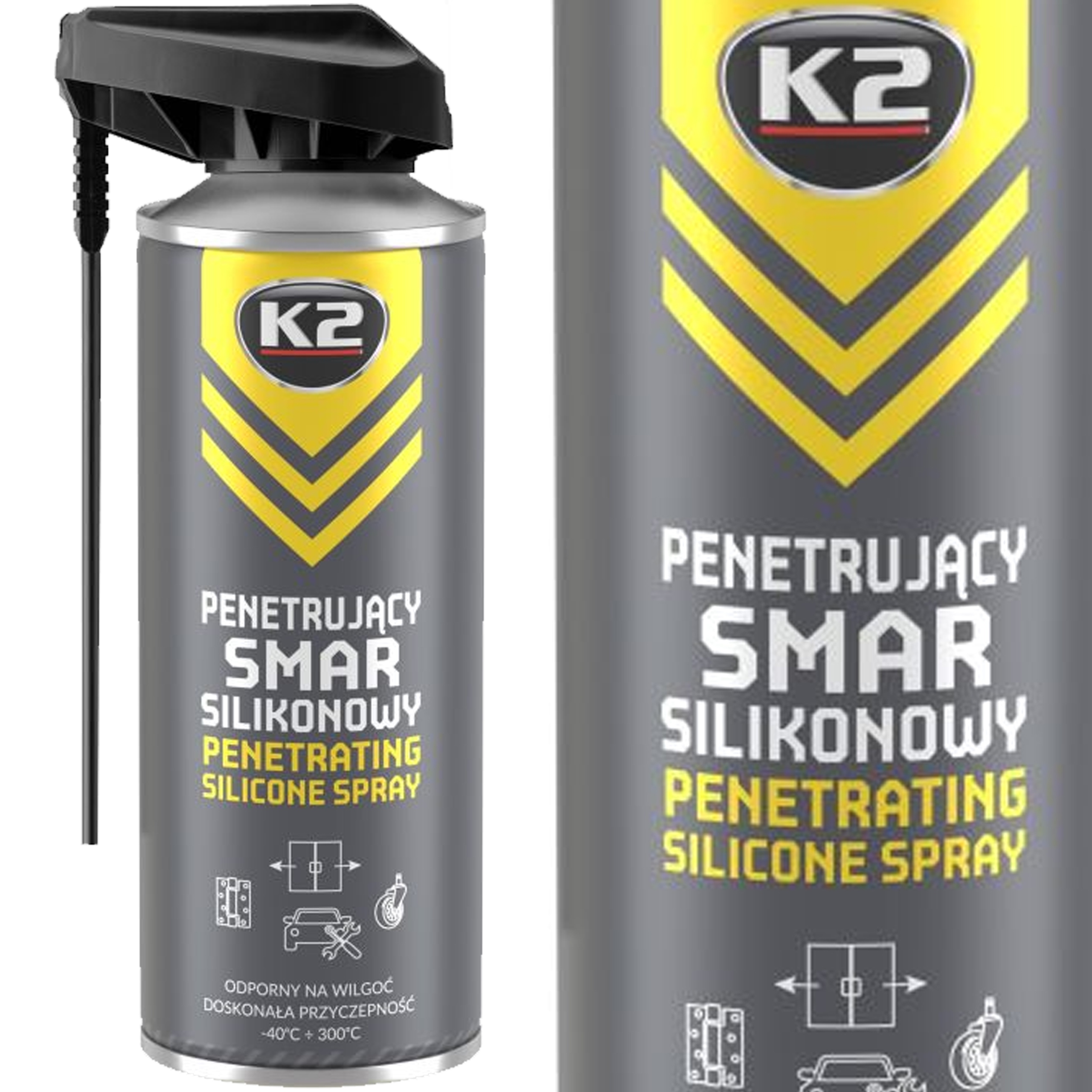 K2 Smar Silikonowy Silikon W Sprayu Penetrujący Do Zawiasów Prowadnic Gumy