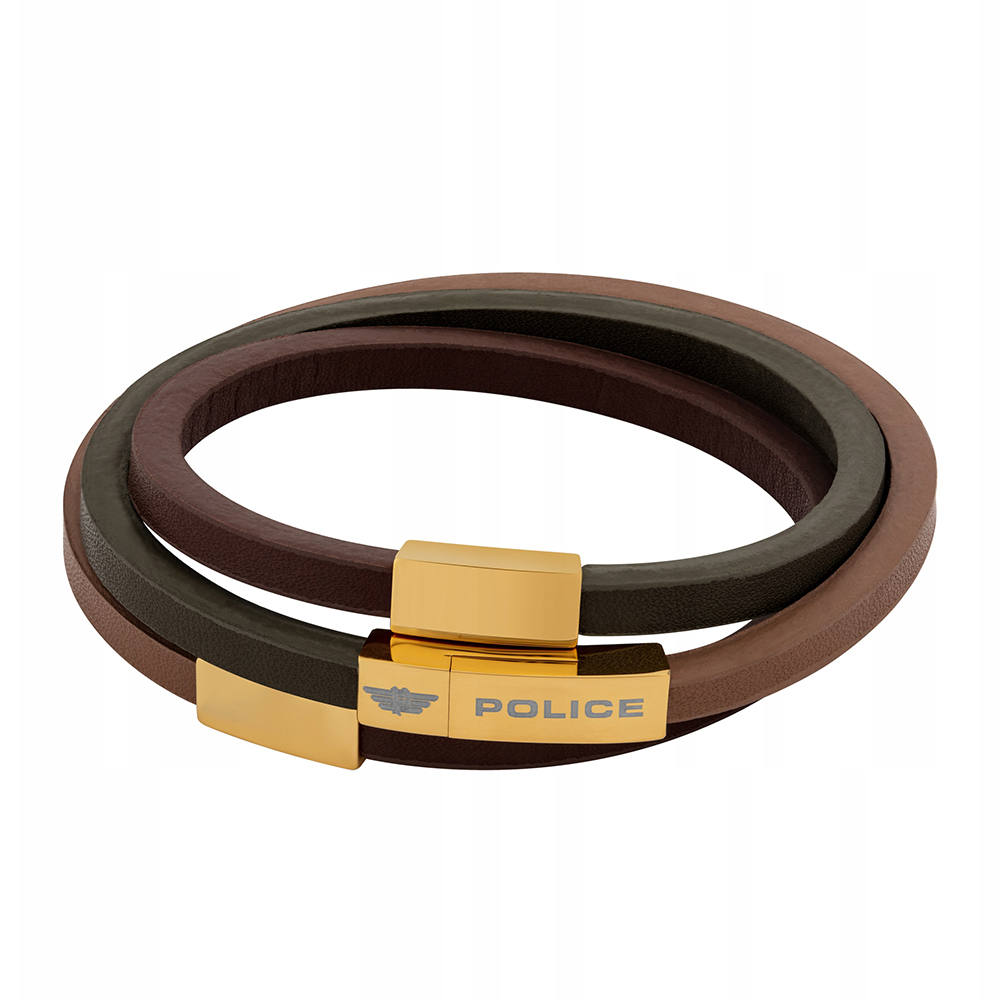 Pánský kožený náramek PJ.26555BLG/02 Police