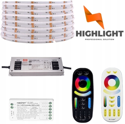 20m Sada Led pásik Cob Rgb+cct 16W 24V Wi-Fi