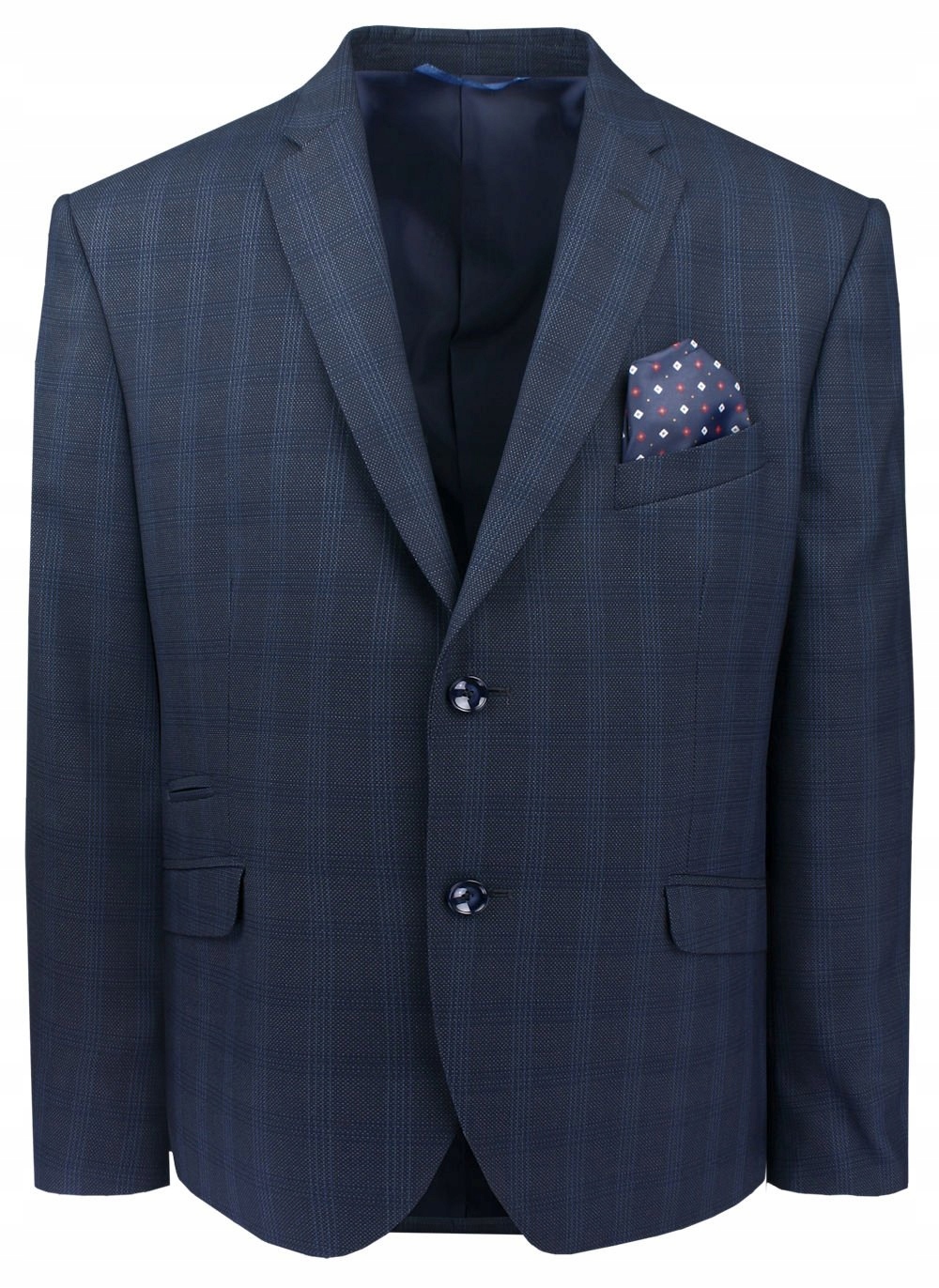 Elegantní pánská Sako Casino Námořnická Modrá, Mřížka 124/182