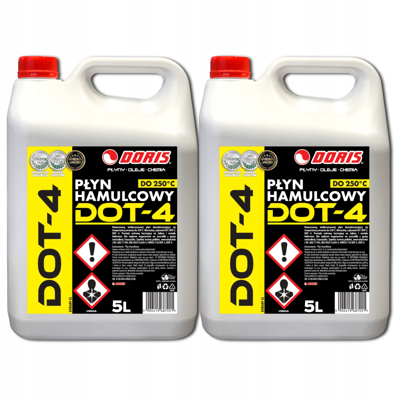 Doris DOT-4 Brzdová kapalina 10L Sada 2ks x 5L