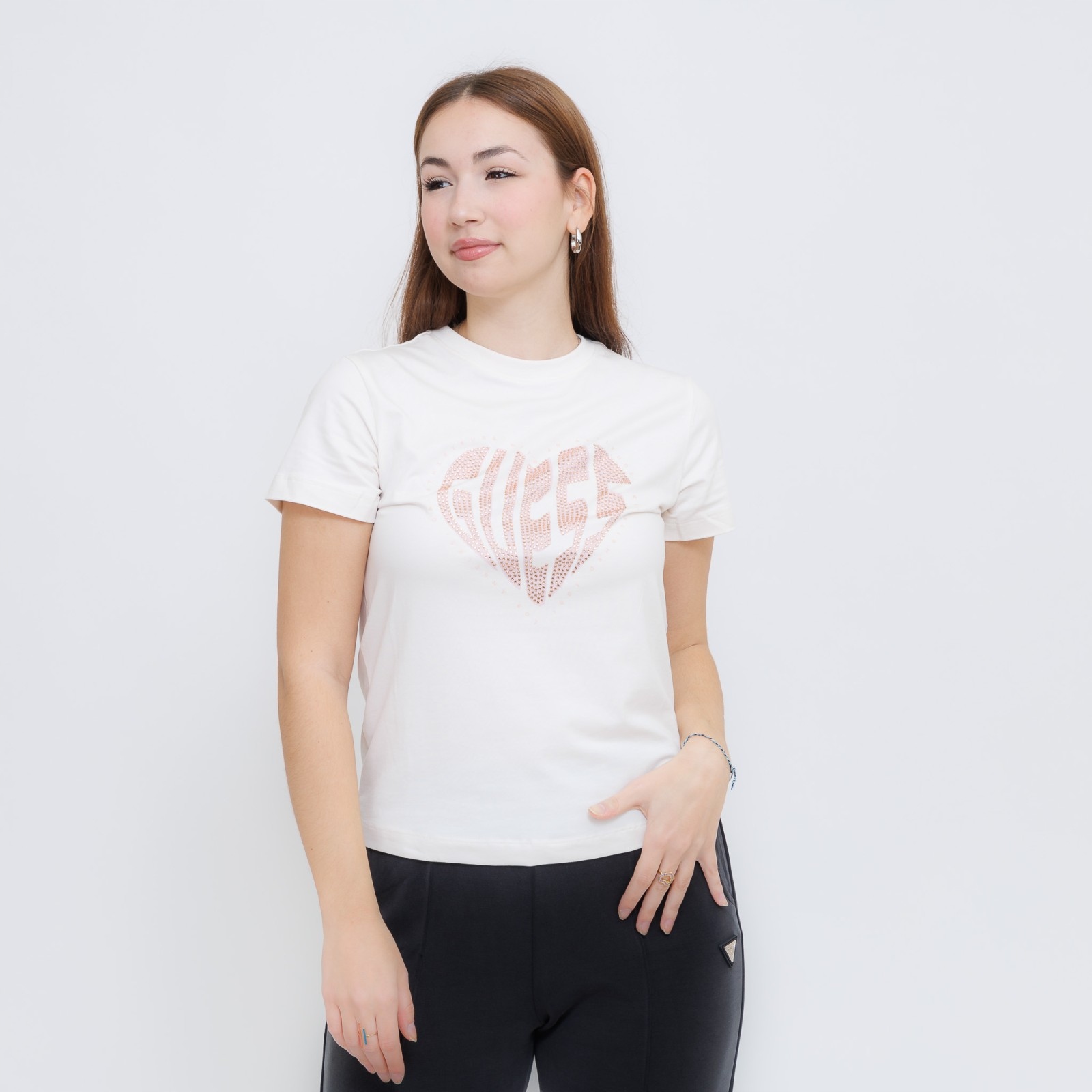 Dámské triko Guess Julia Rhinestone Ss