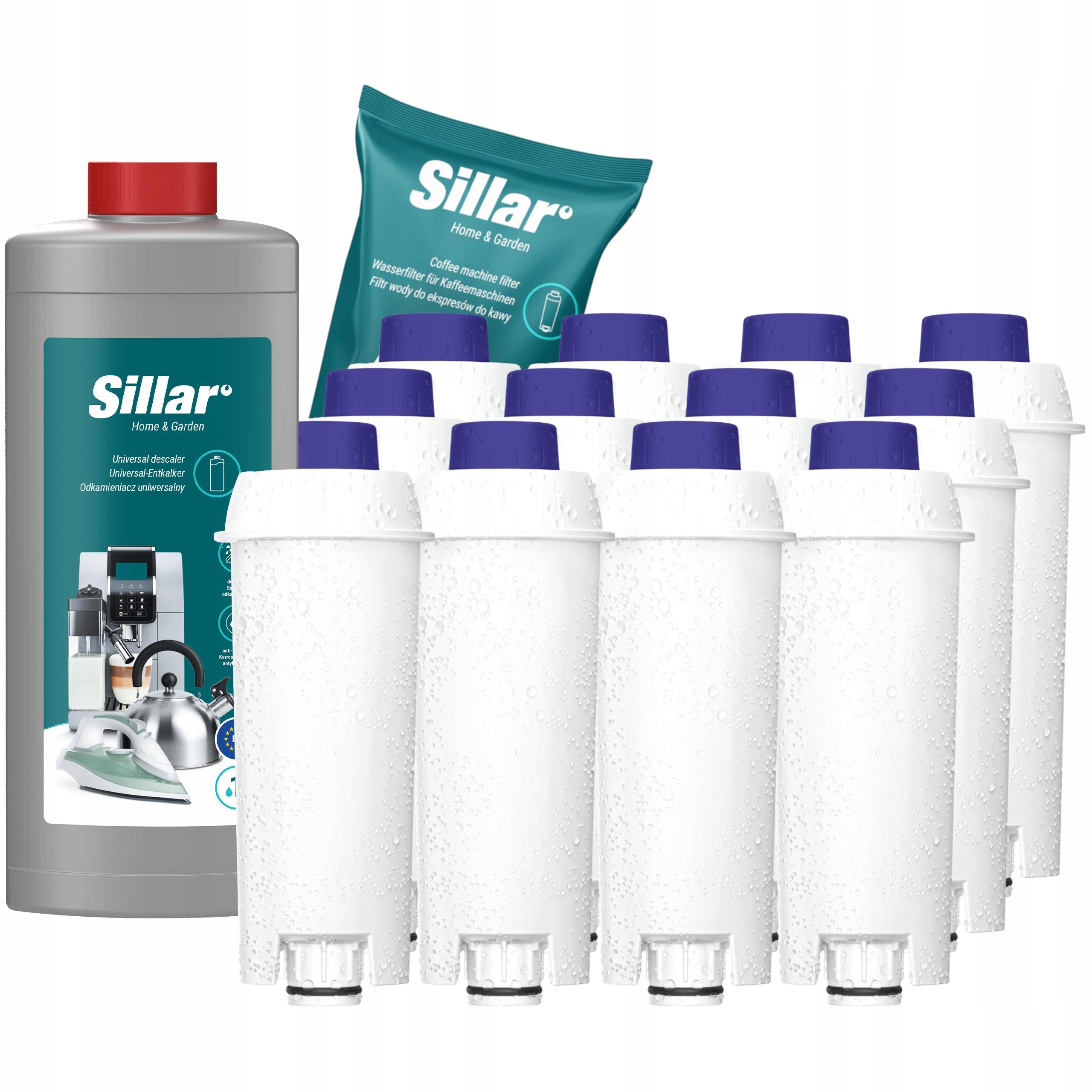 Sillar do ekspresu Delonghi: 12x filtr do wody odkamieniacz do ekspresu